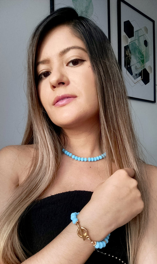 Collar murano azul