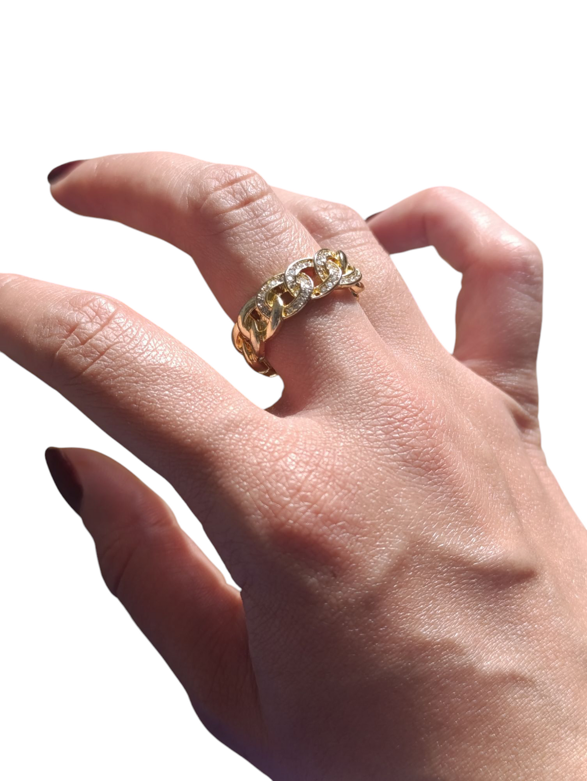 Anillo entrelazado con mini circones ( graduable)