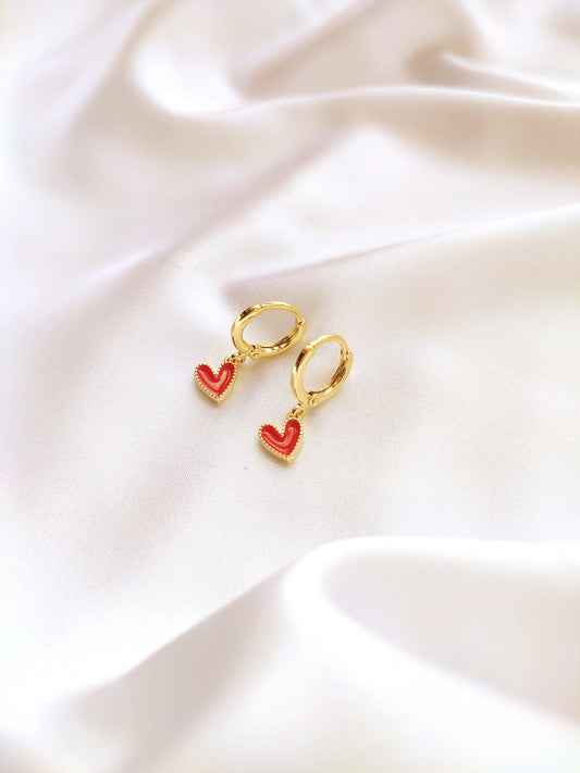 Aretes de corazon