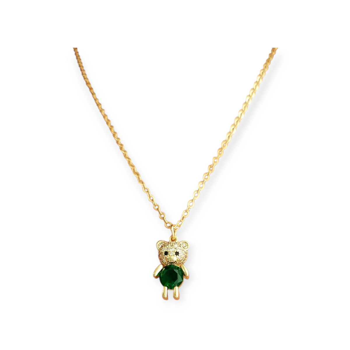 Collar oso dorado
