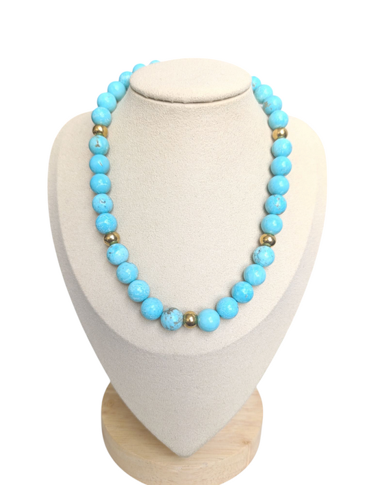 Collar piedras naturales aguamarina